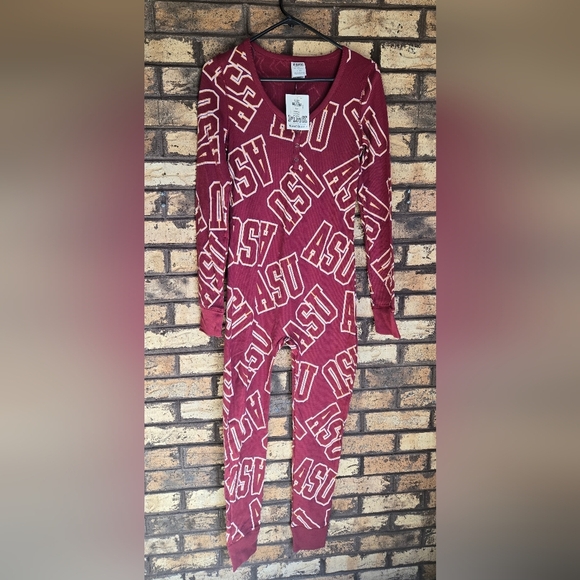 NWT Victoria's Secret PINK Collegiate Collection ASU onesie pajamas - Picture 1 of 7